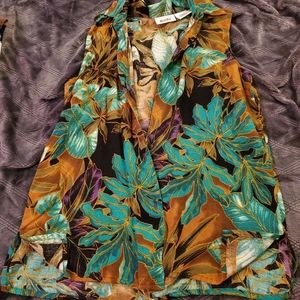 Floral sleeveless vest